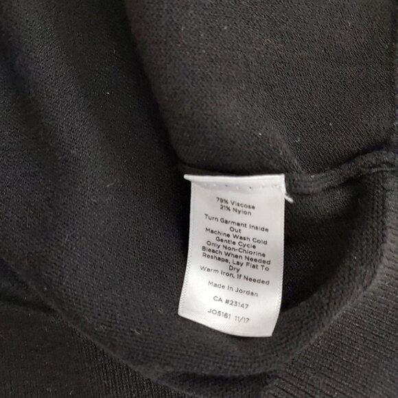 Talbots Double Flounce Sleeve Black Sweater - Picture 4 of 9